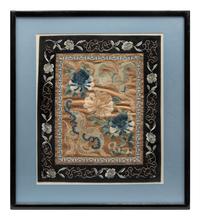 Eight Chinese Embroidered Silk Panels