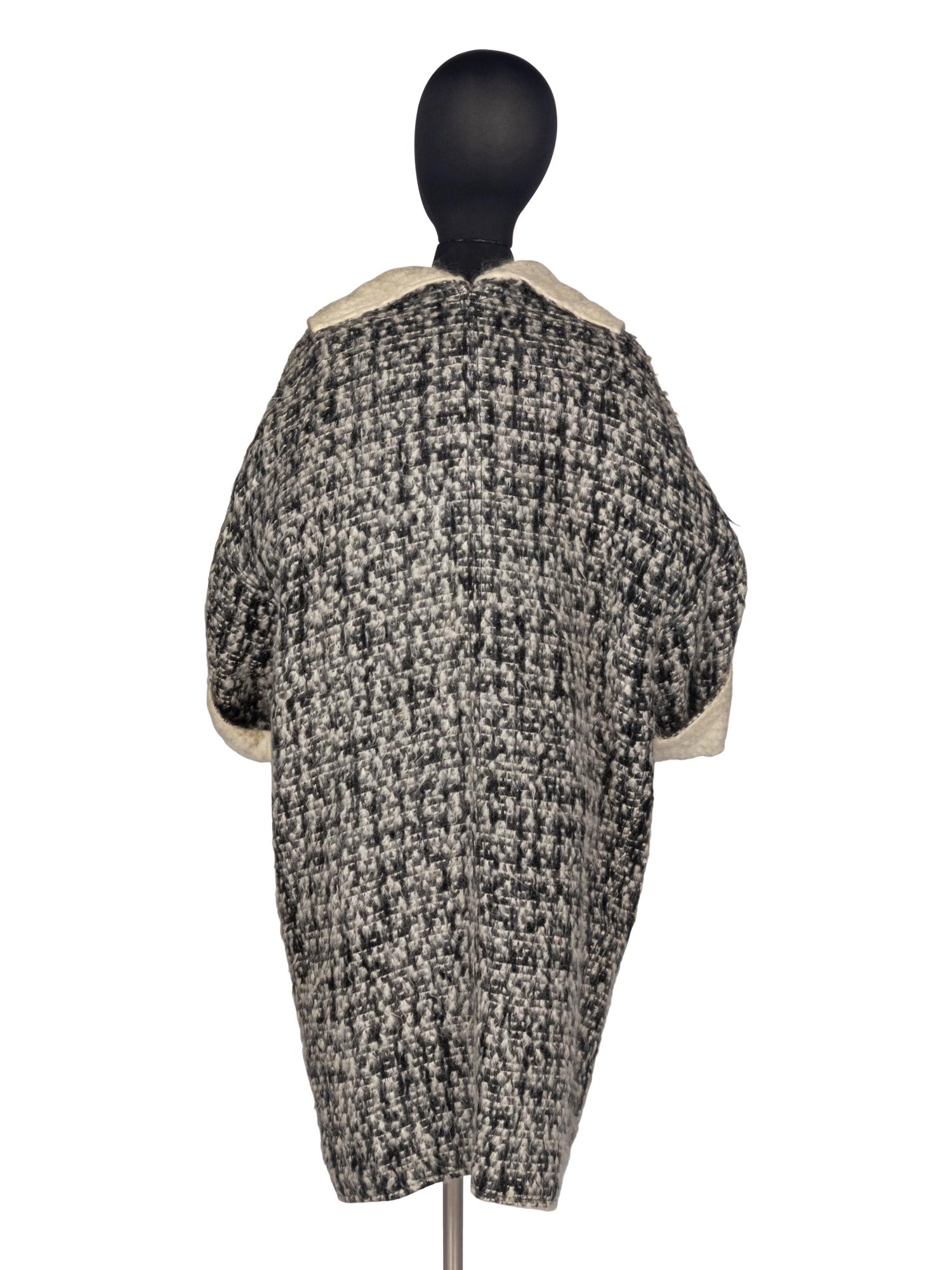 Christian Dior Tweed Coat & Scarf