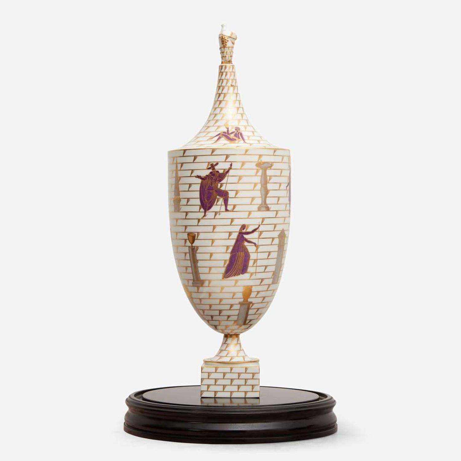 Gio Ponti "La Passeggiata Archeologica" Urn, Richard-Ginori, Italy, circa 1927
