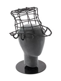 12 Assorted Hats and a Pair of Feathered Cuffs, 1970-2000s