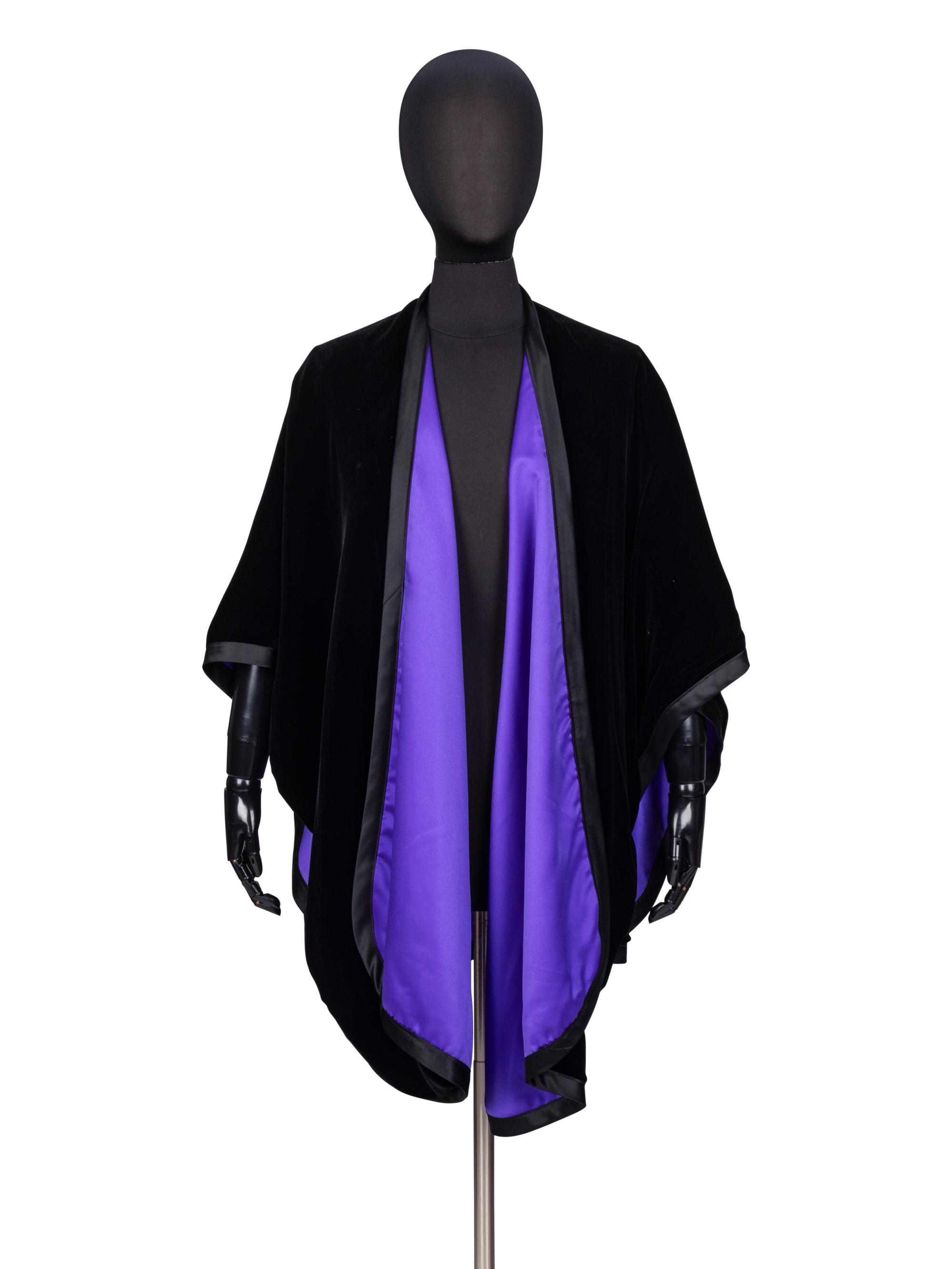 Attributed to Yves Saint Laurent, Velvet Cape