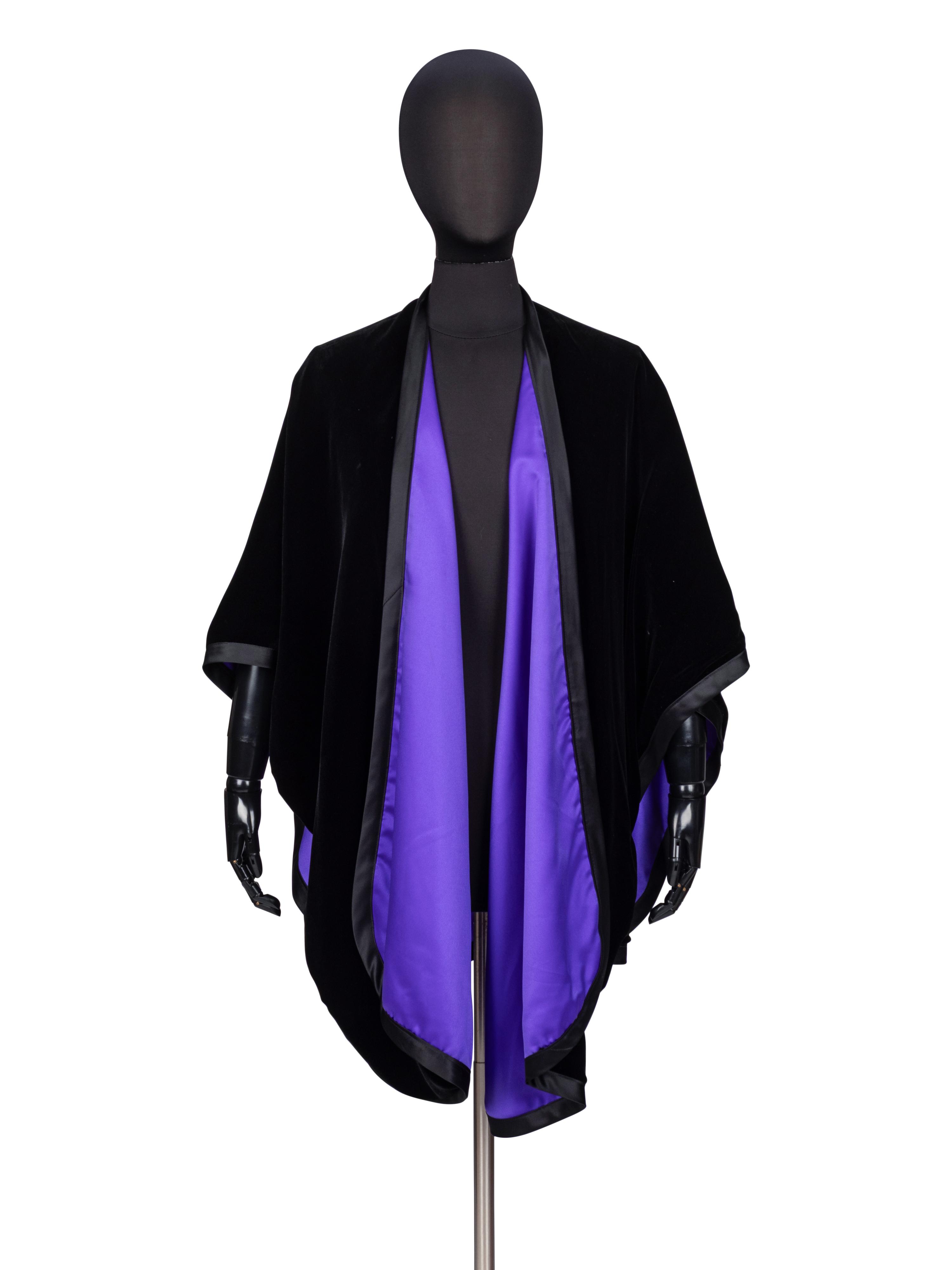 Attributed to Yves Saint Laurent, Velvet Cape