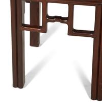 A Pair of Chinese Carved Hardwood Side Tables