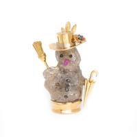 MANFRED WILD, YELLOW GOLD, DIAMOND, ENAMEL AND MULTIGEM 'WINTER EGG'