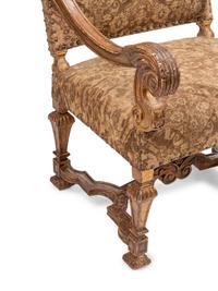 A Pair of Louis XIV Giltwood Armchairs