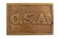 Confederate "Virginia Style" Rectangular CSA Plate - Similar to Mullinax #102