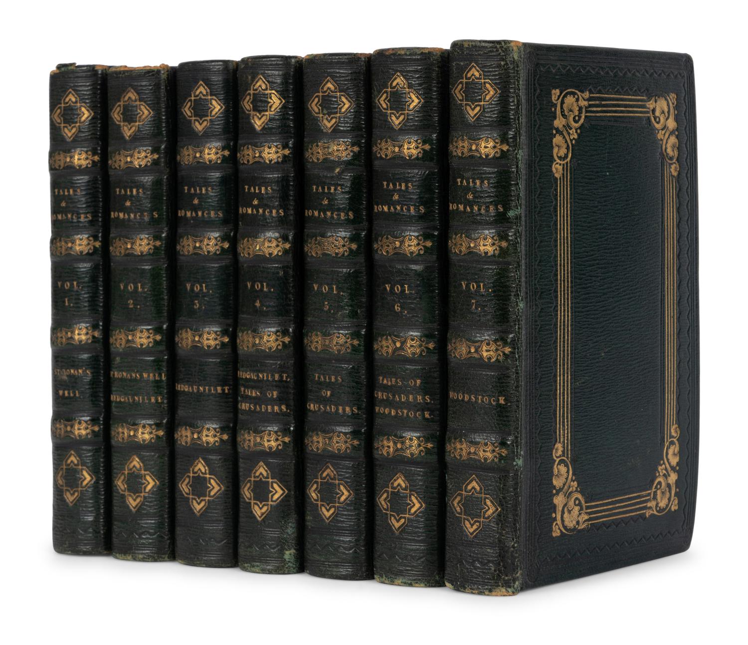 [BINDINGS -- FORE-EDGE PAINTINGS]. SCOTT, Sir Walter (1771-1832). Tales & Romances . London: Whitaker & Co., 1828.