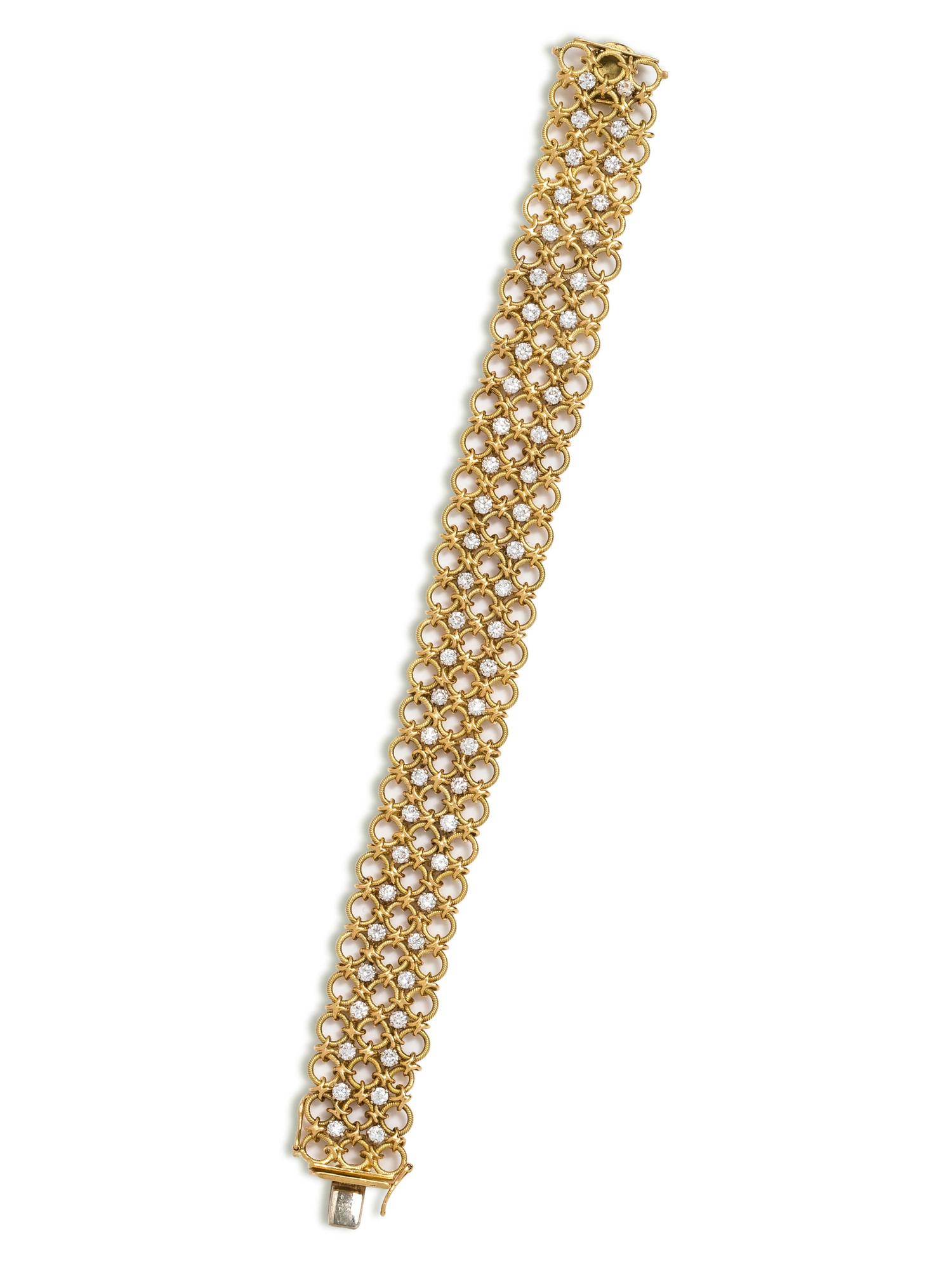 YELLOW GOLD AND DIAMOND BRACELET