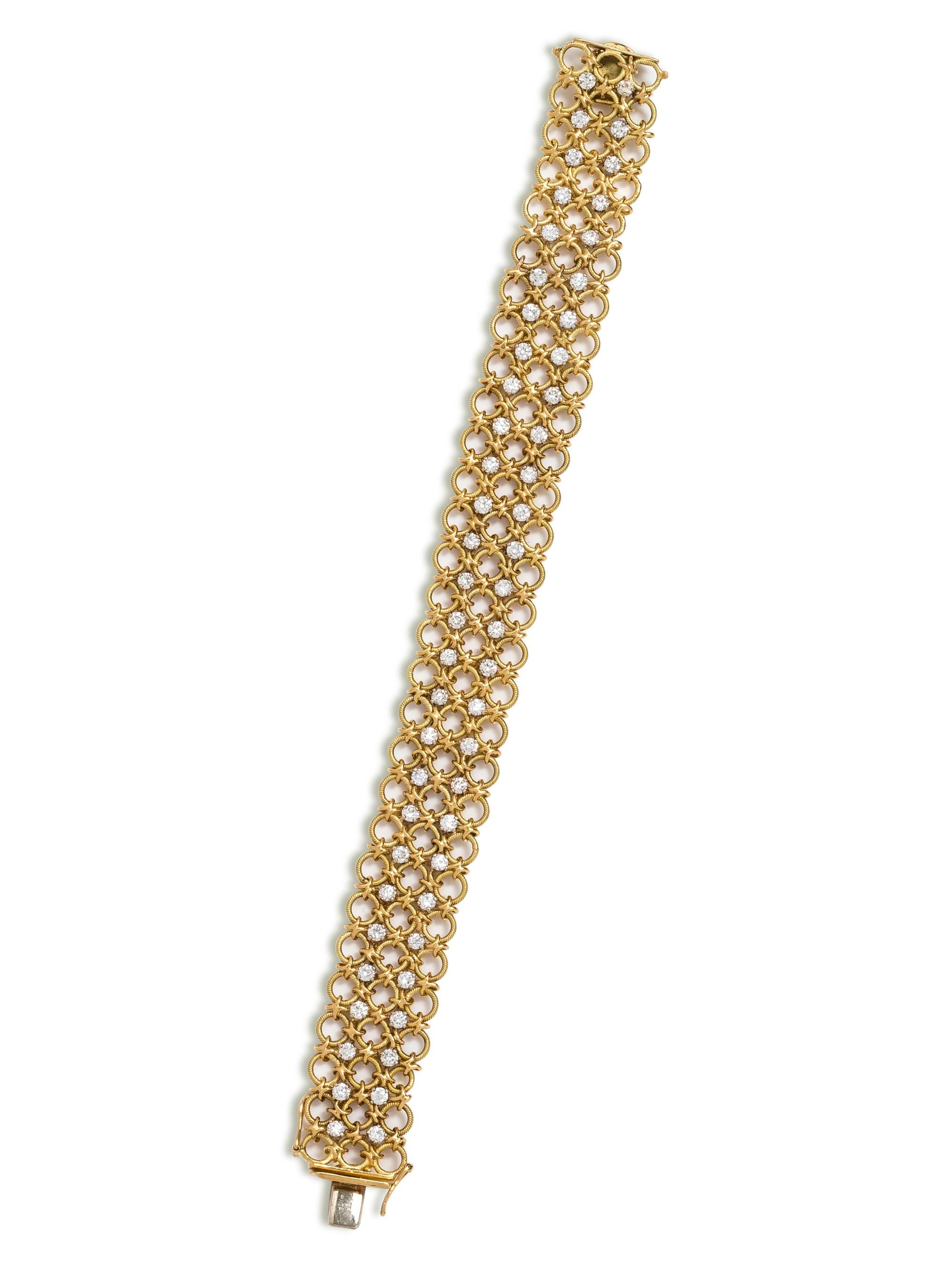 YELLOW GOLD AND DIAMOND BRACELET