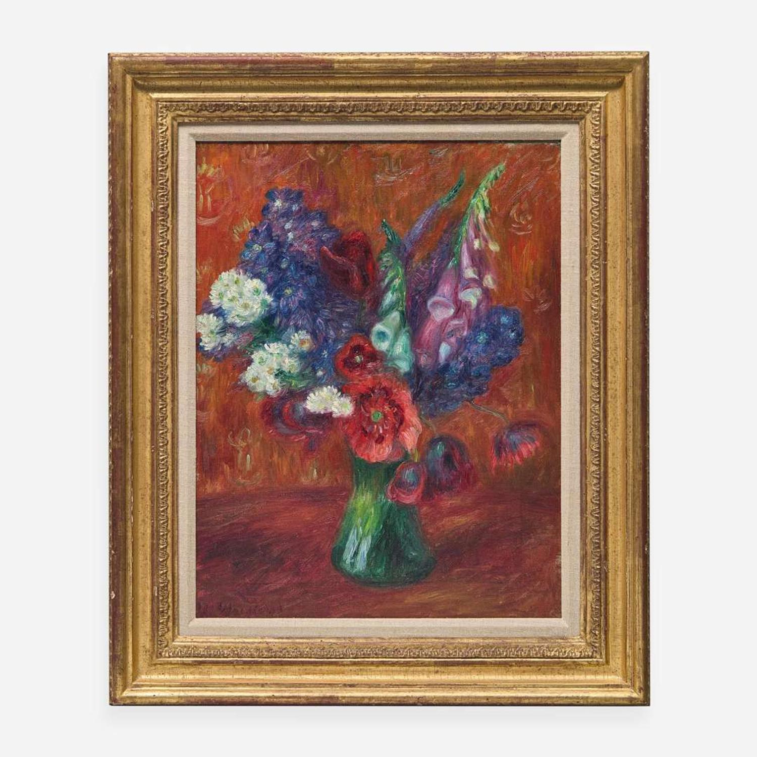 William Glackens (American, 1870-1938) Bouquet with Foxgloves