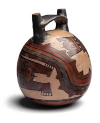 A Nazca Polychrome Stirrup Vessel