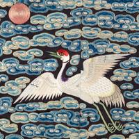 Five Chinese Embroidered Rank Badges and Roundels, 20th Century 近代 綉片及補子五幅
