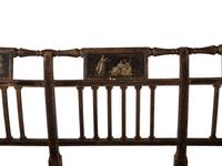 A Regency Grain and Figural Painted Cane-Upholstered Settee