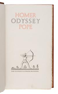 [Fine Press - Nonesuch Press]. Homer (ca 8th century BCE). The Iliad [and:] The Odyssey . Translated by Alexander Pope. Holland: Joh. Enschede en Zonen, Haarlem for The Nonesuch Press, 1931.