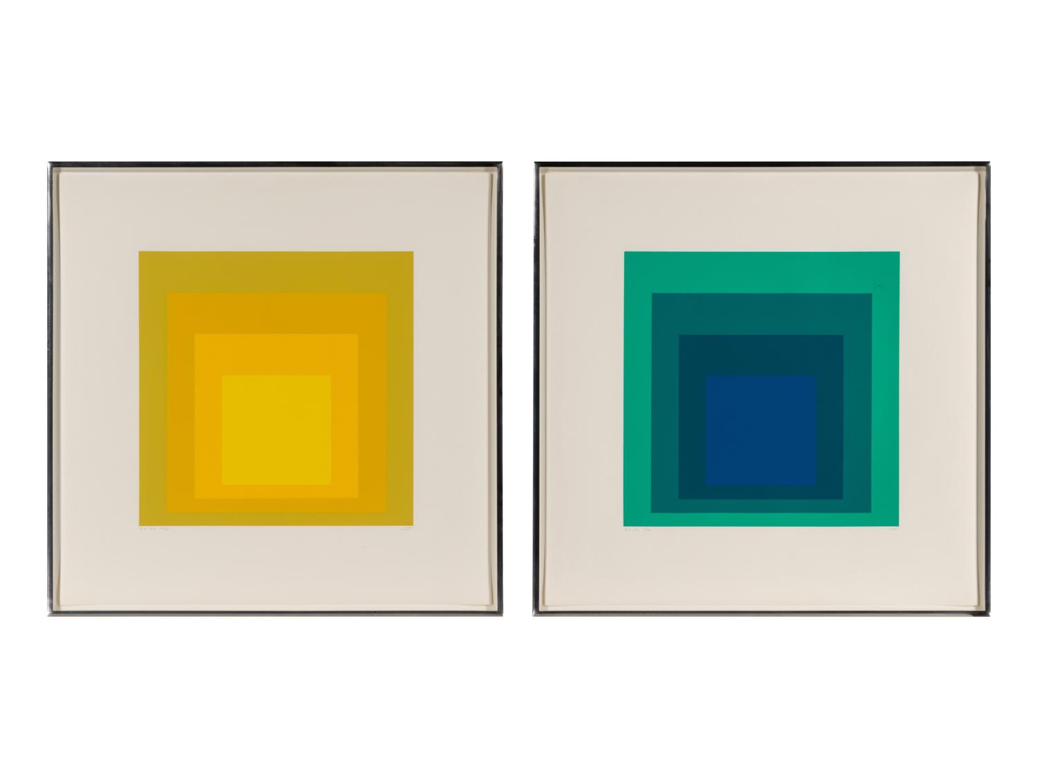 Homage to the Square: Edition Keller Ia-Ik (complete portfolio of ten screenprints, with text and portfolio case ), 1970