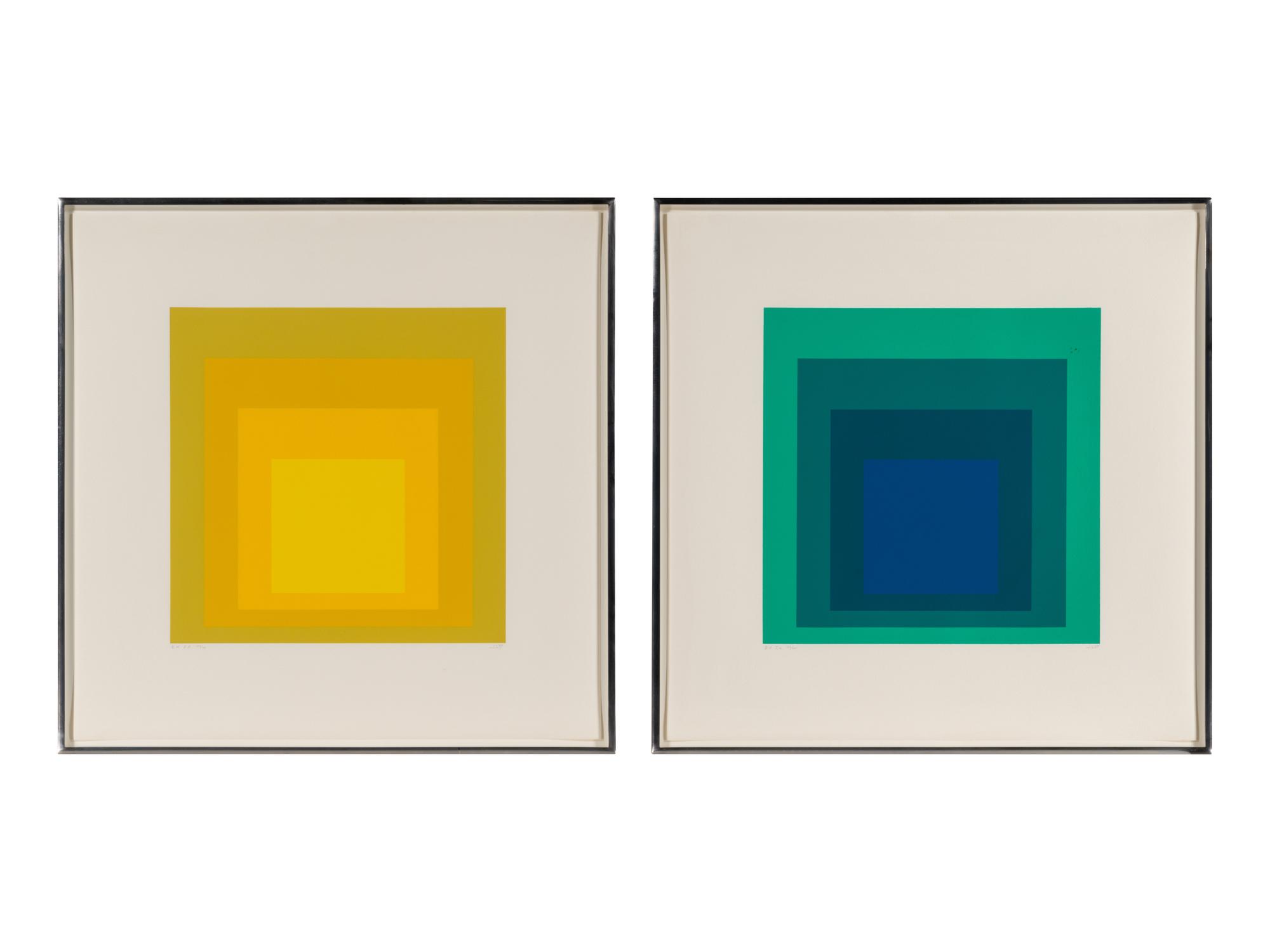 Homage to the Square: Edition Keller Ia-Ik (complete portfolio of ten screenprints, with text and portfolio case ), 1970