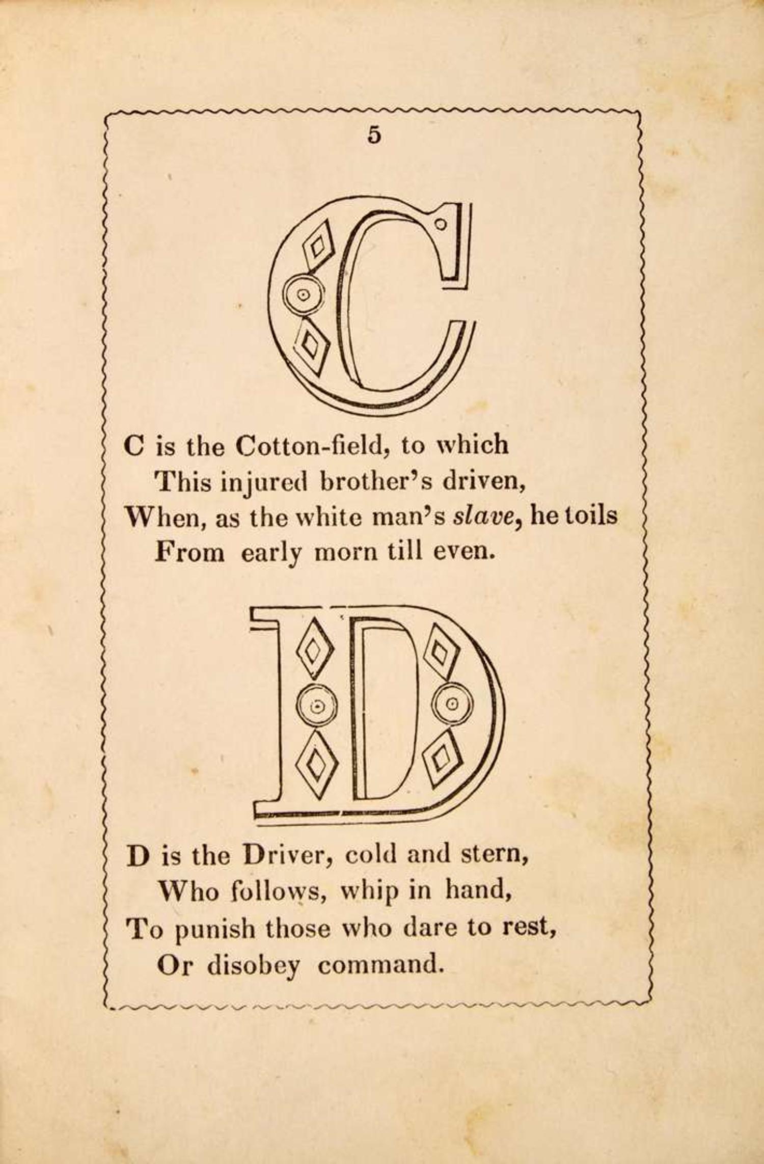 [African-Americana] (Townsend, Hannah, and Mary Townsend) The Anti-Slavery Alphabet