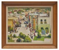 Ralph Von Lehmden (American, b. 1908) — Street Scene Pachuca