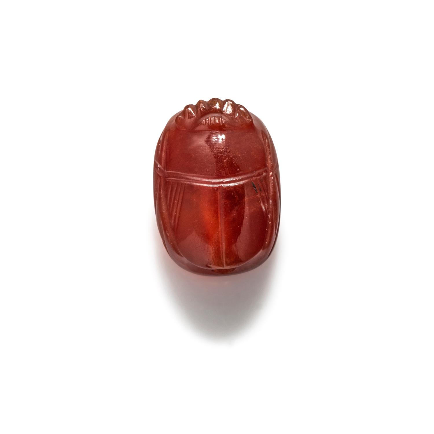 An Etruscan Carnelian Scarab with a Biga Chariot