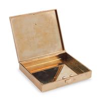 An Art Deco 14-Karat Gold, Diamond and Ruby Box