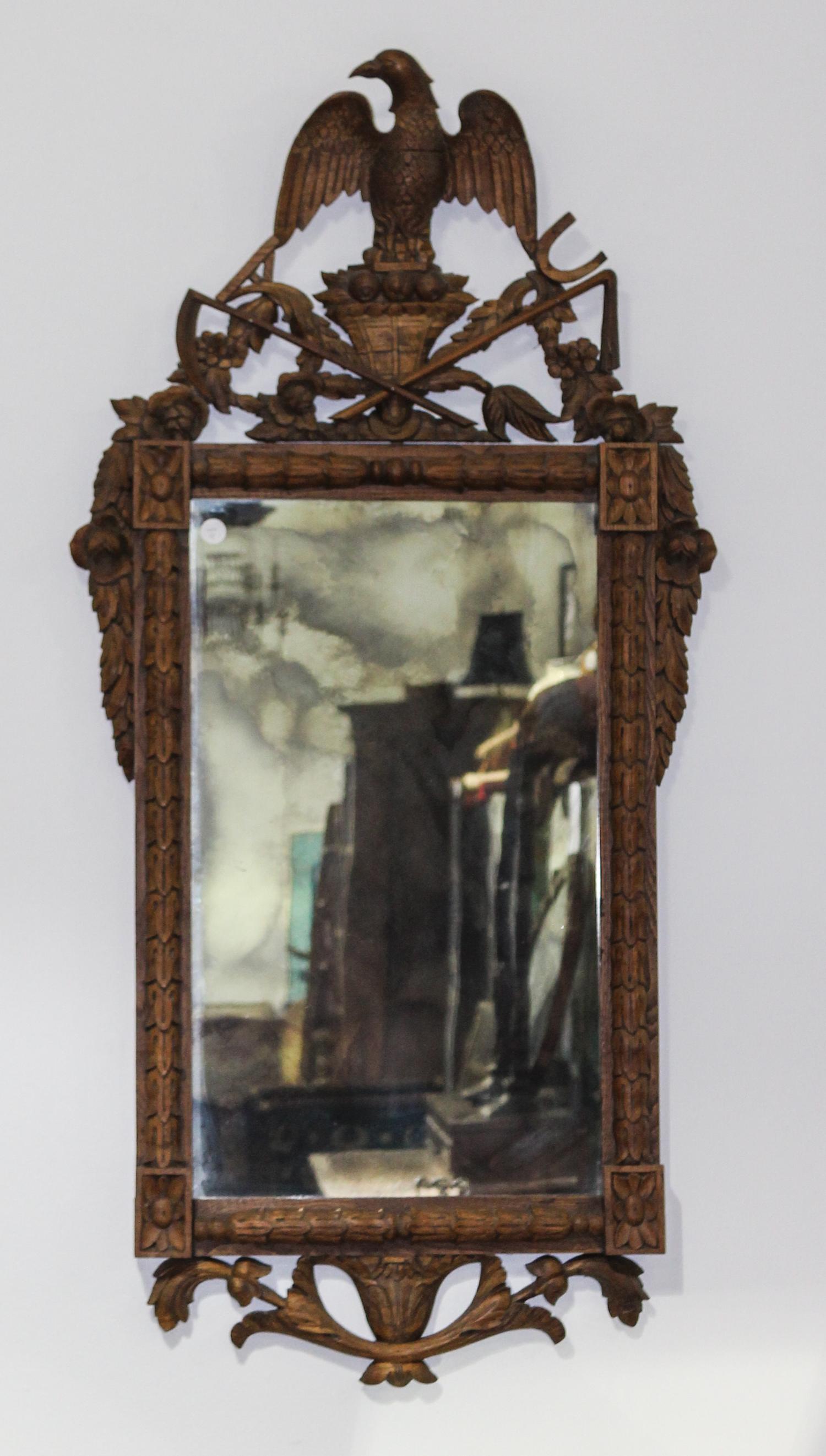 A Continental Wood Mirror Height 53 inches.