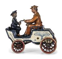 A Lehmann 'Naughty Boy' Tin Lithograph Windup Toy Car