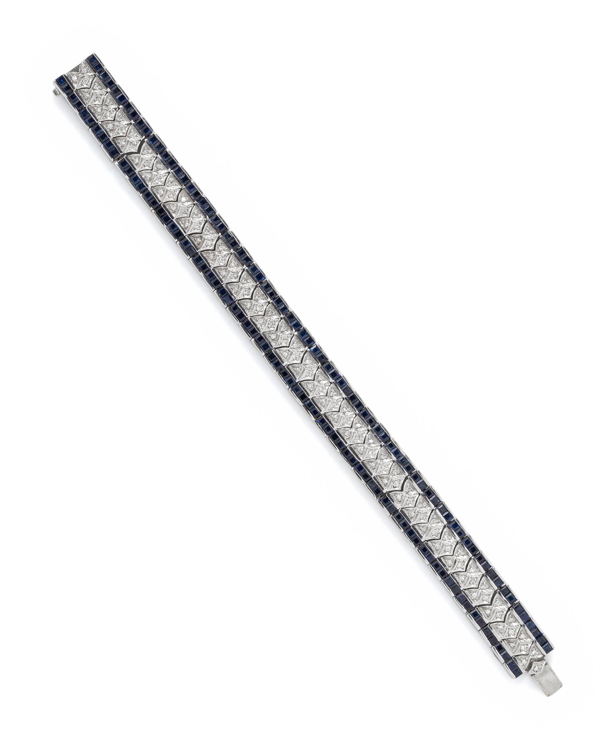 SAPPHIRE AND DIAMOND BRACELET