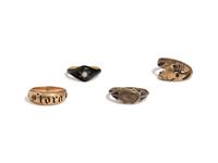 VICTORIAN, COLLECTION OF MOURNING RINGS