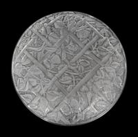 Twenty-Four Molded and Frosted Trellis Pattern Dessert Plates