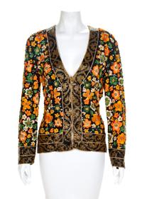 Naeem Khan Riazee Couture Jacket, 1980s Size label: 8