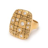 ALEX SEPKUS, YELLOW GOLD AND DIAMOND RING