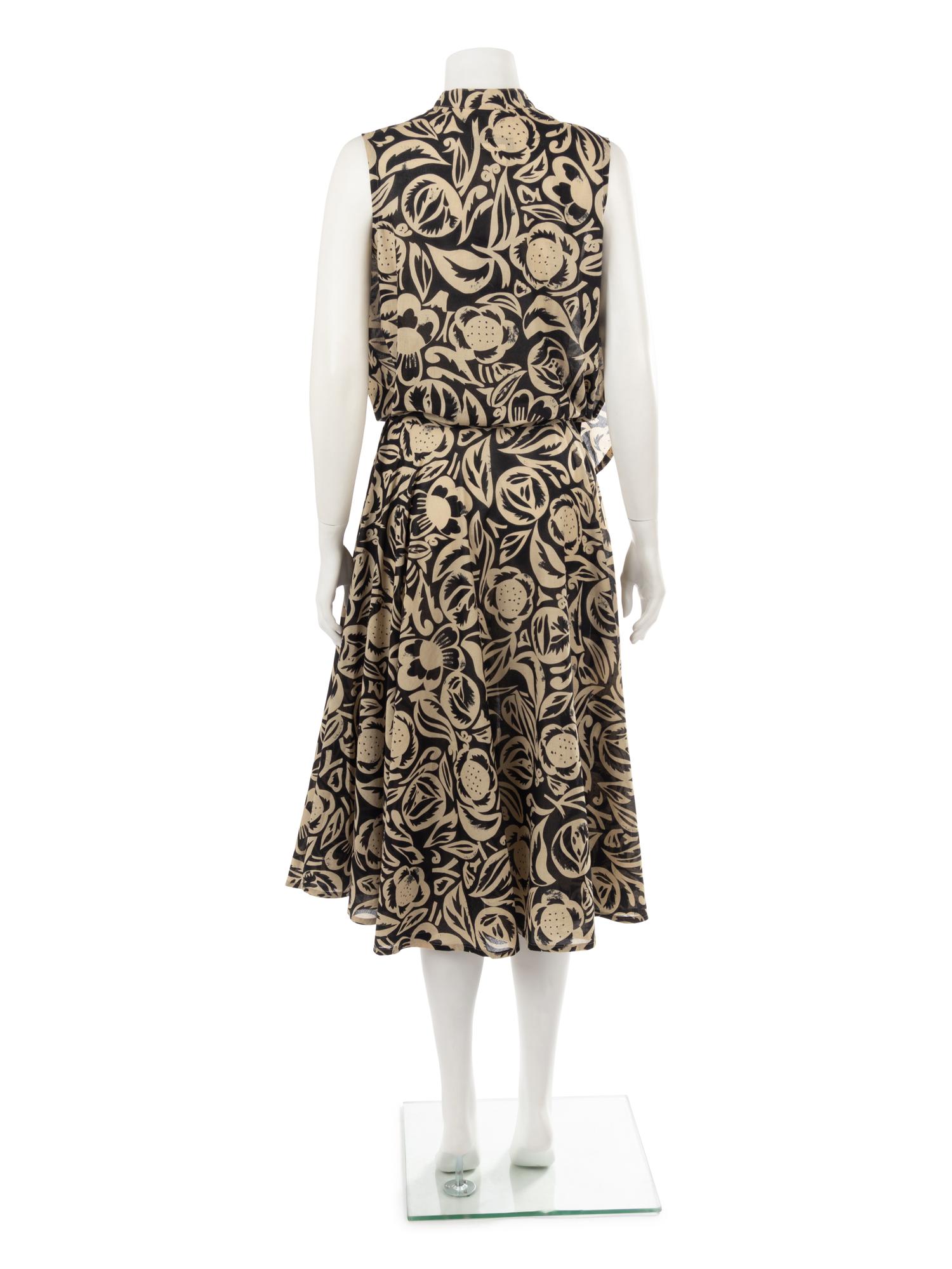 Yohji Yamamoto "Dufy" Floral Print Dress, Fall/Winter 2007