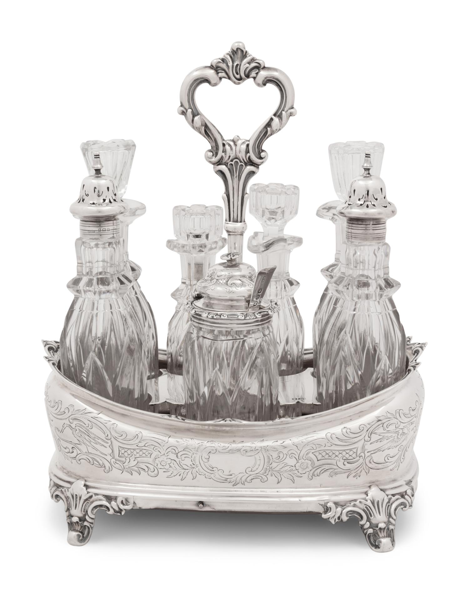 A George III Silver Cruet Set