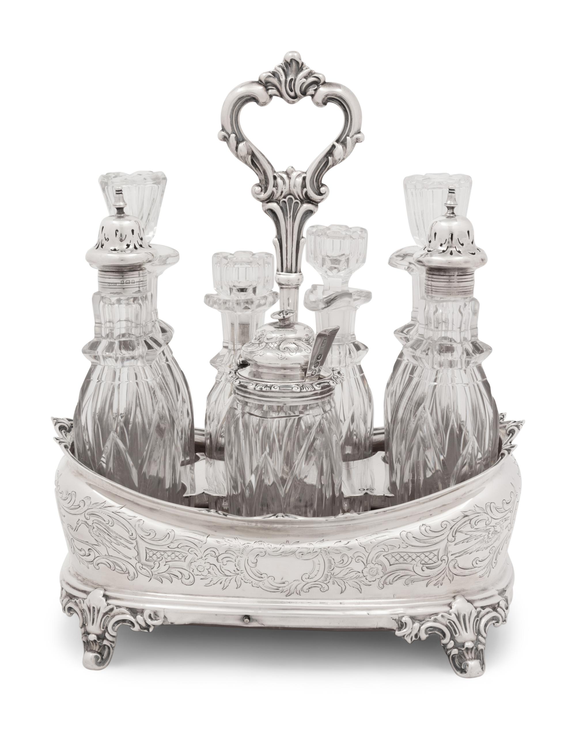 A George III Silver Cruet Set