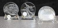 Three Lalique Molded and Frosted Glass Articles