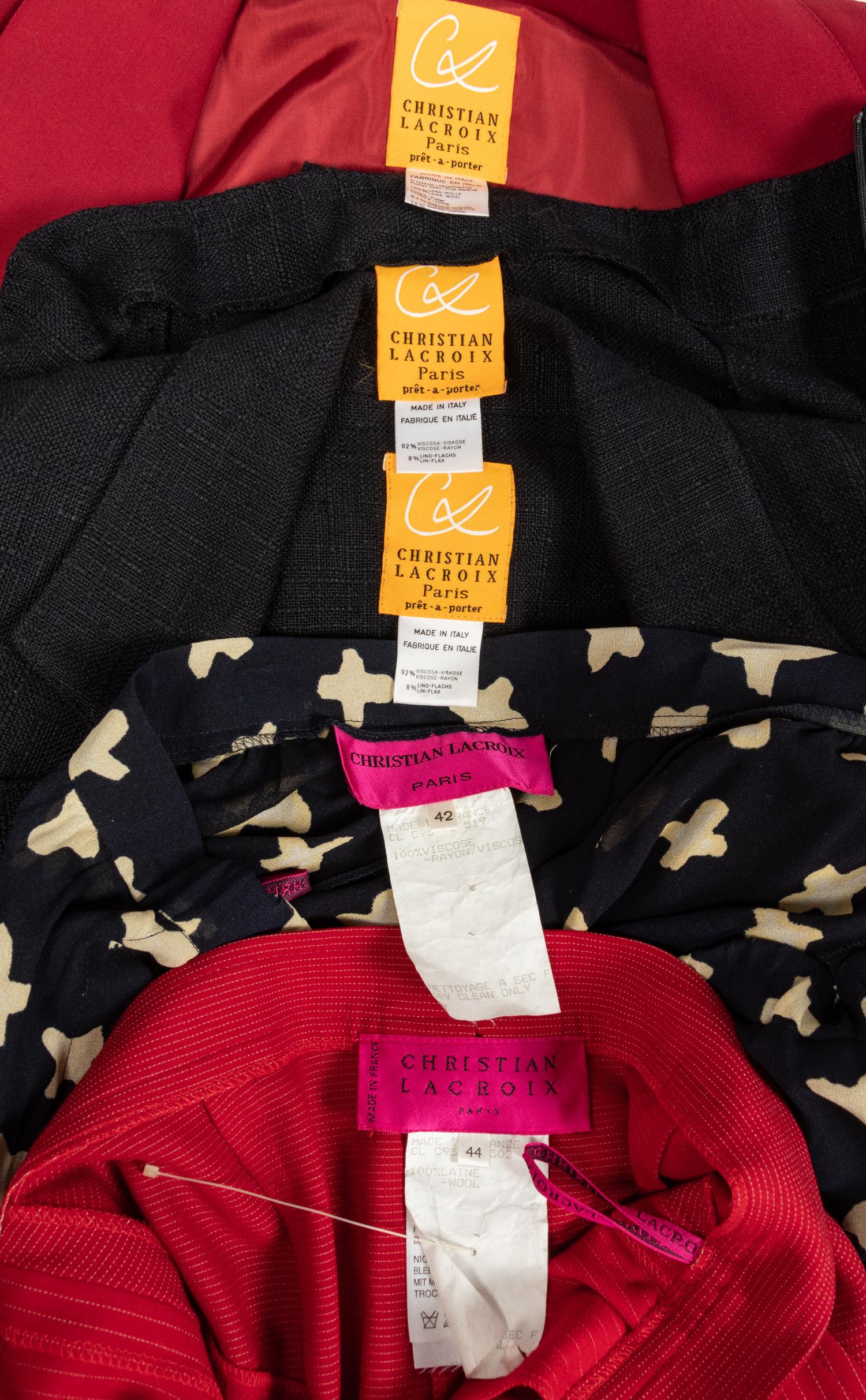 Five Christian Lacroix Pieces, 1980-90s