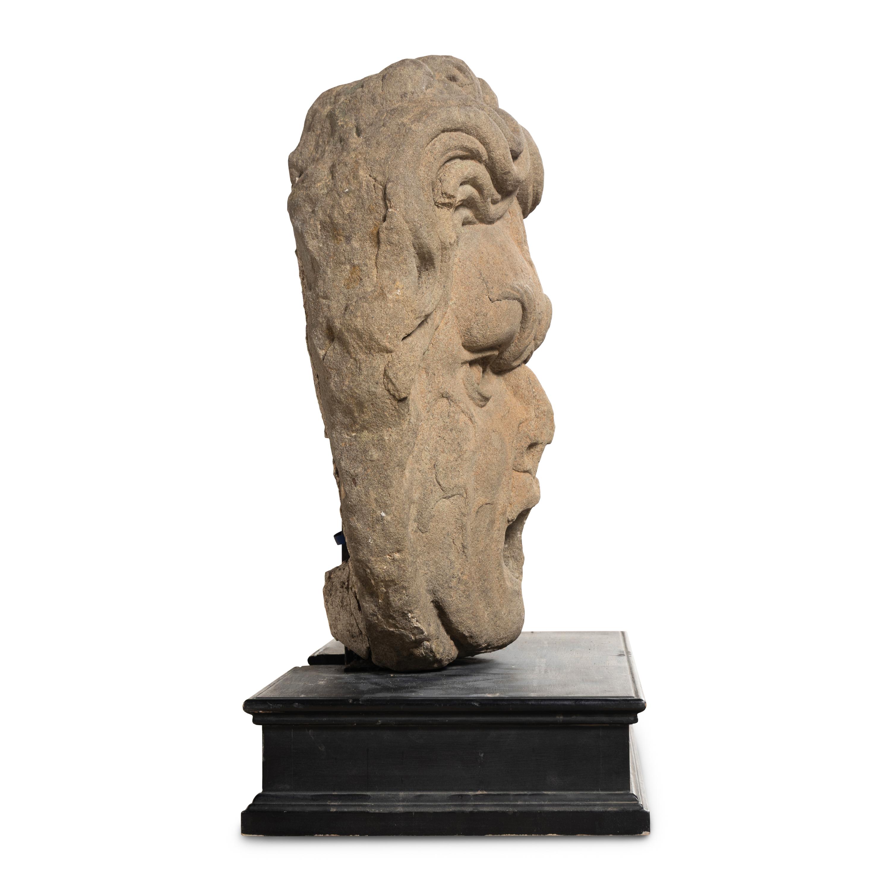 An Italian Stone Fountain Mask