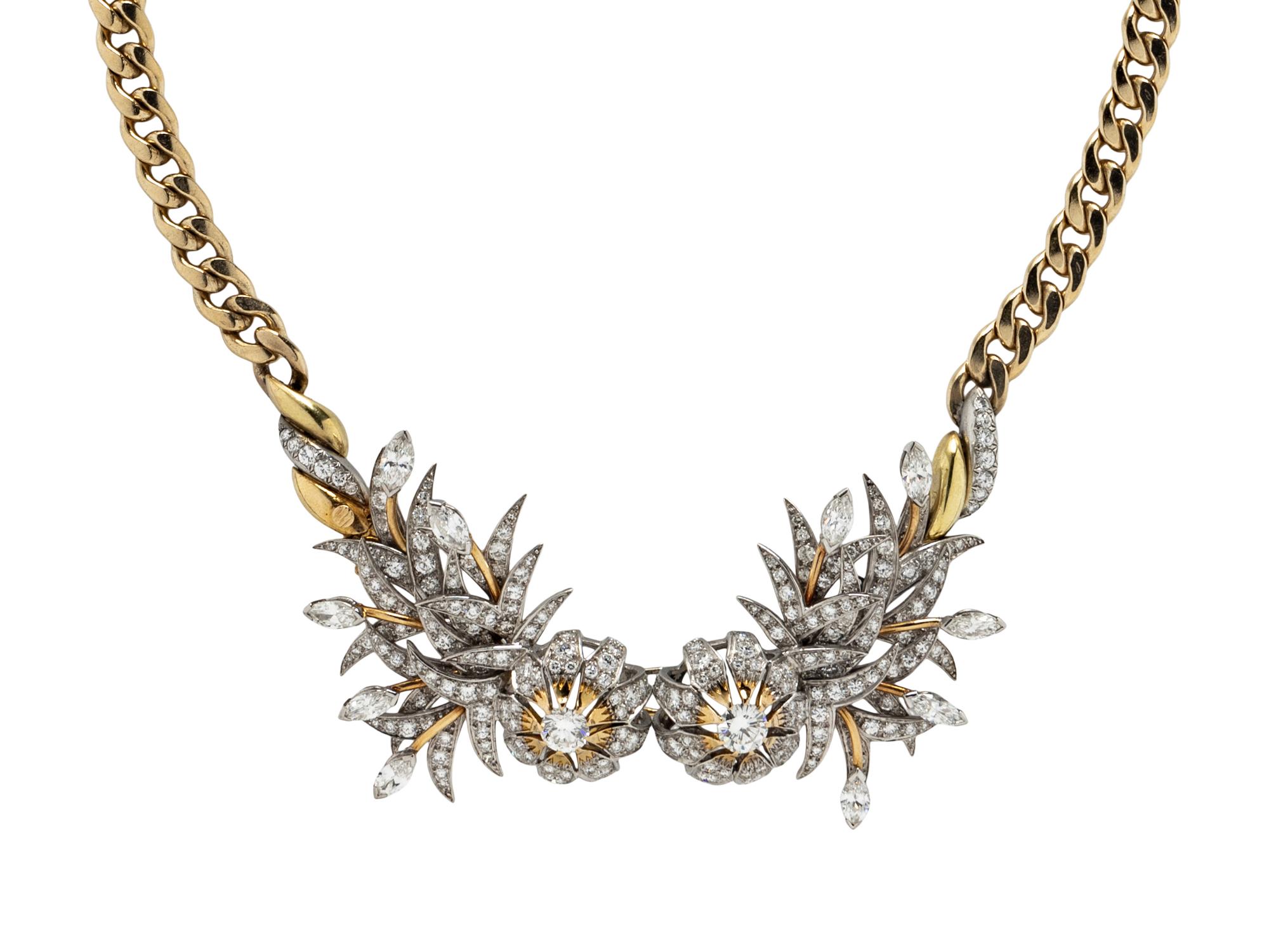 DIAMOND FLOWER NECKLACE