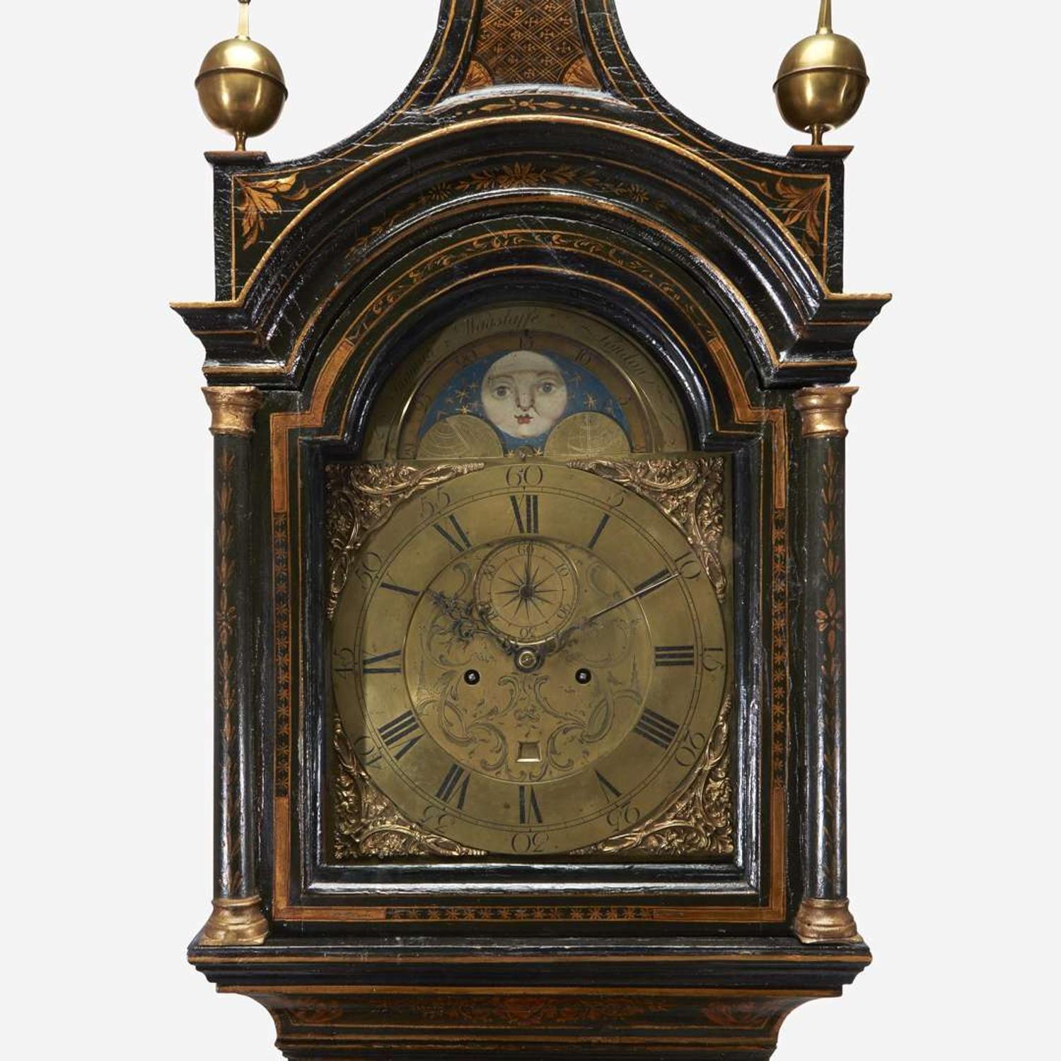 A George III Japanned Tall Case Clock Thomas Wagstaffe (1724-1802), London, late 18th century