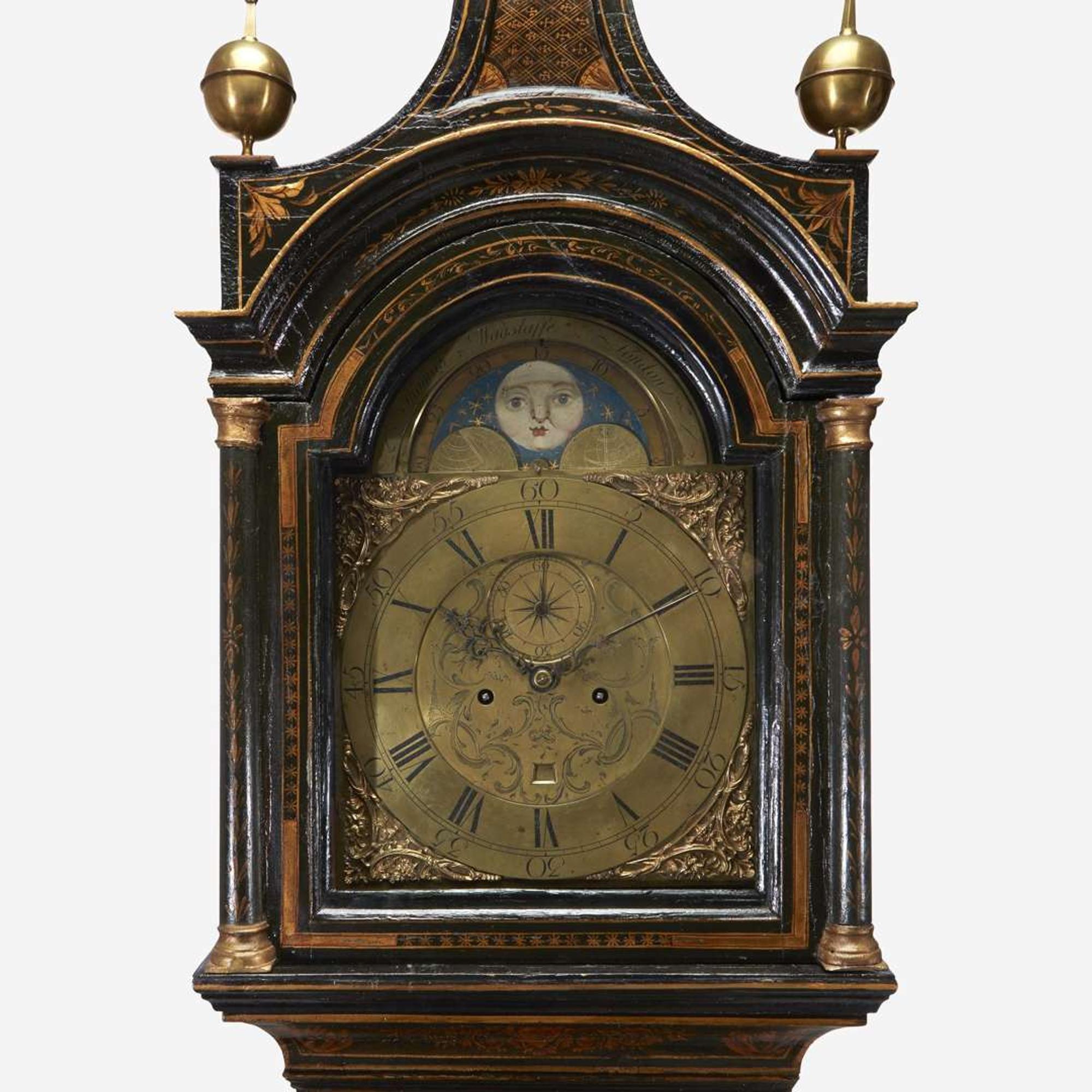 A George III Japanned Tall Case Clock Thomas Wagstaffe (1724-1802), London, late 18th century