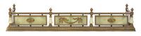 A Neoclassical Brass and Onyx Fire Fender Width 46 1/2 inches.