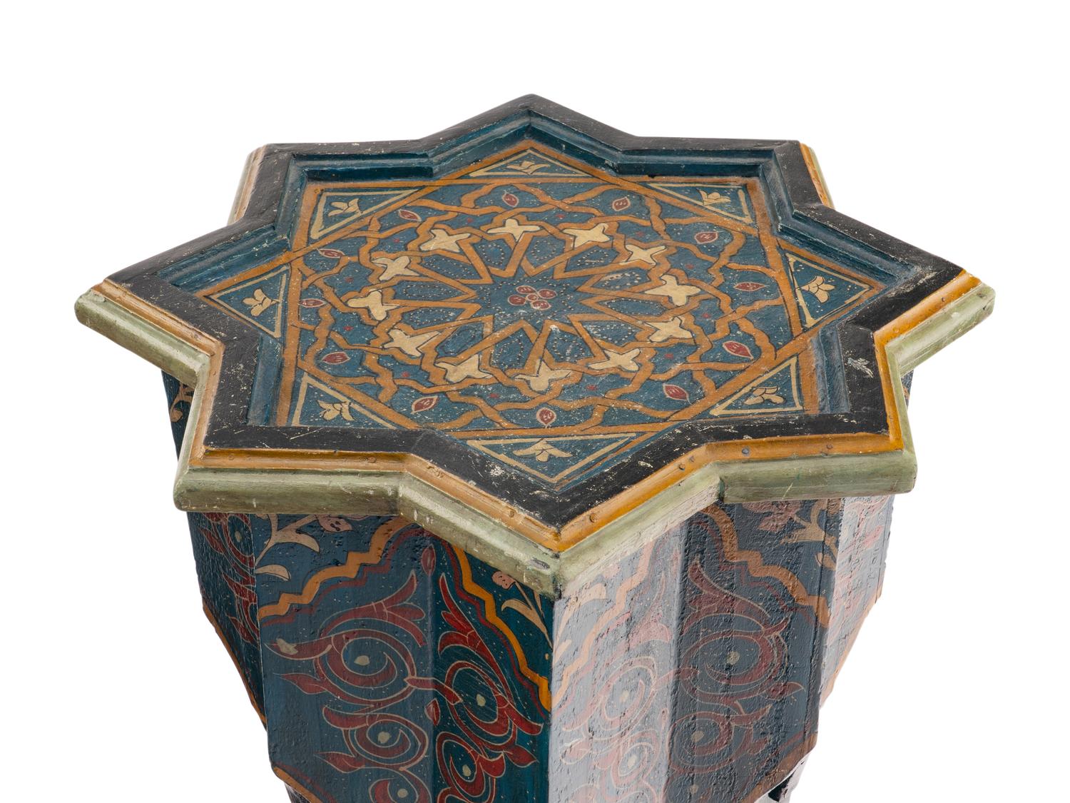 A Pair of Moroccan Painted Tables