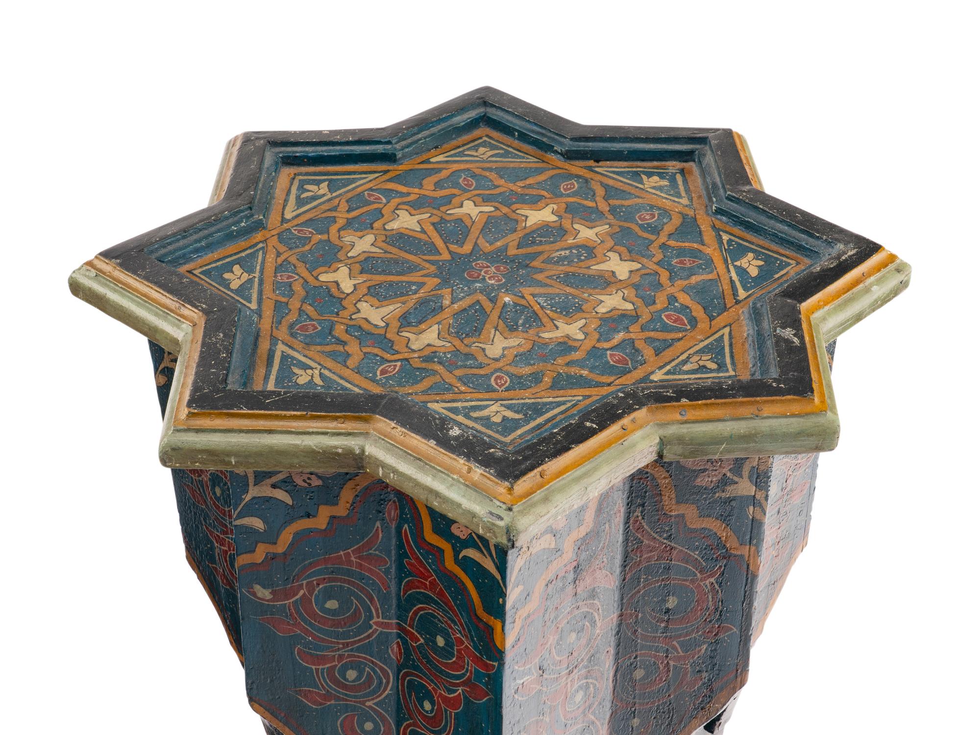 A Pair of Moroccan Painted Tables
