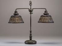 Linenfold Double Student Lamp
