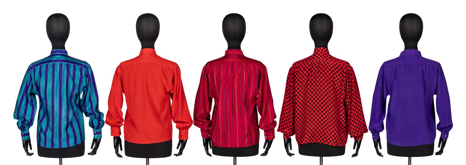 Saint Laurent Rive Gauche, Five Silk Blouses