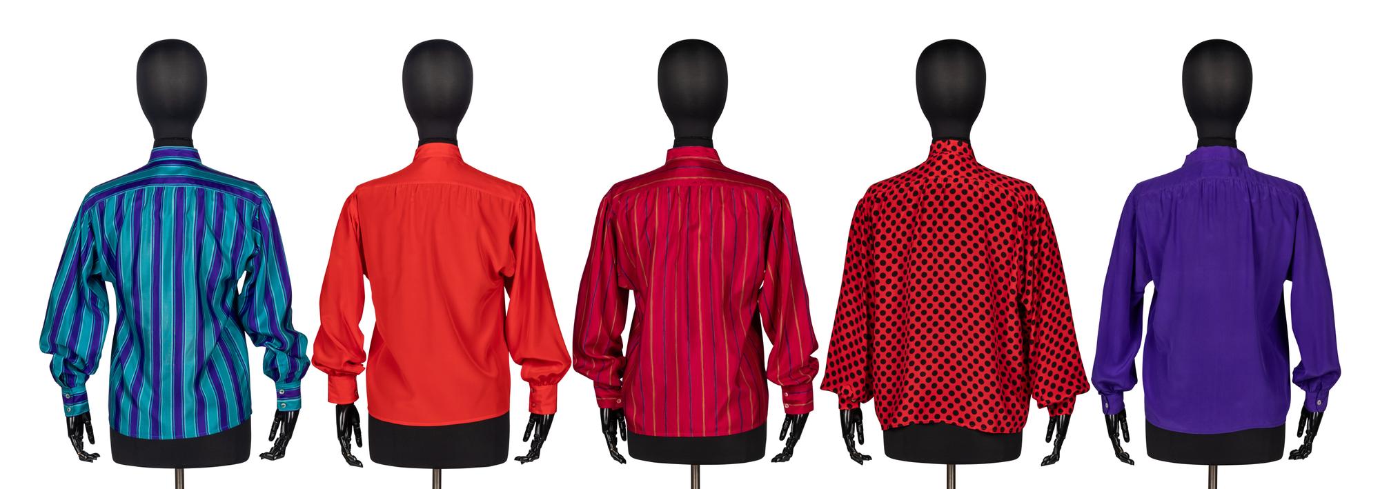 Saint Laurent Rive Gauche, Five Silk Blouses