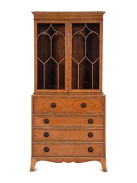 A Baker Georgian Style Secretary Bookcase
