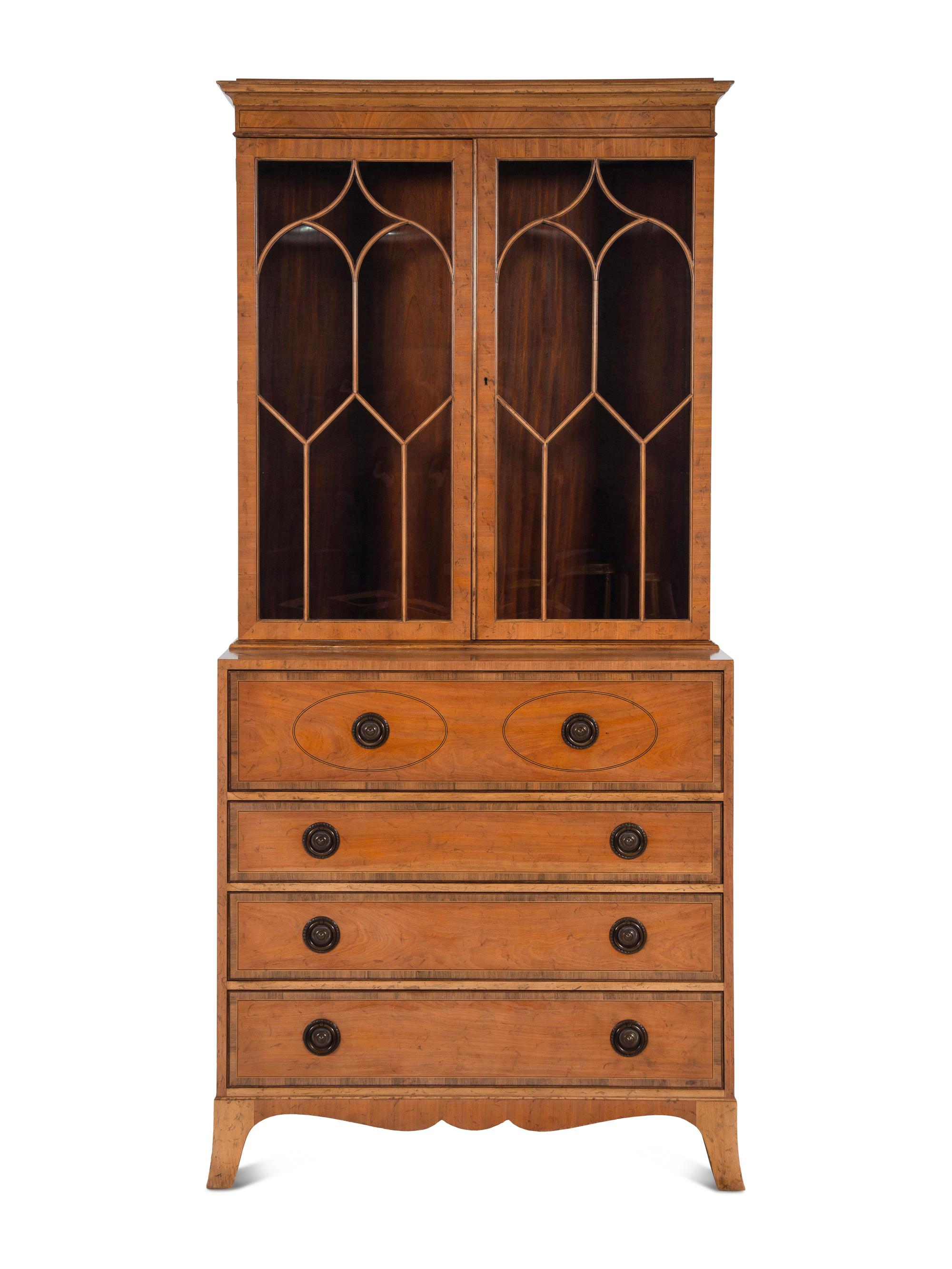 A Baker Georgian Style Secretary Bookcase