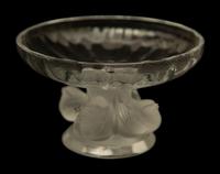 Two Lalique Table Articles and a Daum Butterfly Figurine