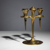 Omicron two-branch candlestick USA, c. 1905